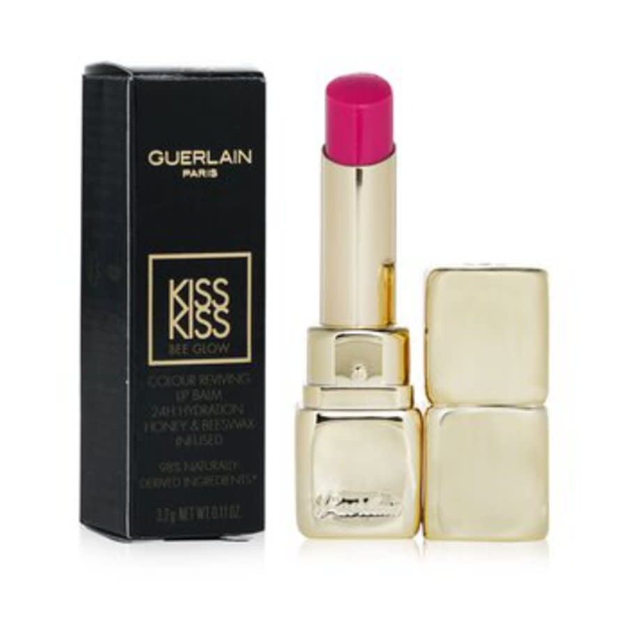 Shop Guerlain Ladies Kisskiss Bee Glow Lip Balm 0.11 oz # 409 Fuchsia Glow Makeup 3346470435728