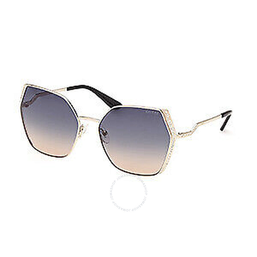 Guess Blue Gradient Butterfly Ladies Sunglasses Gu7843-s 33w 61