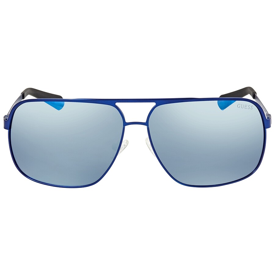 Guess Blue Mirror Aviator Sunglasses GU6840 91X 63 Guess Sunglasses