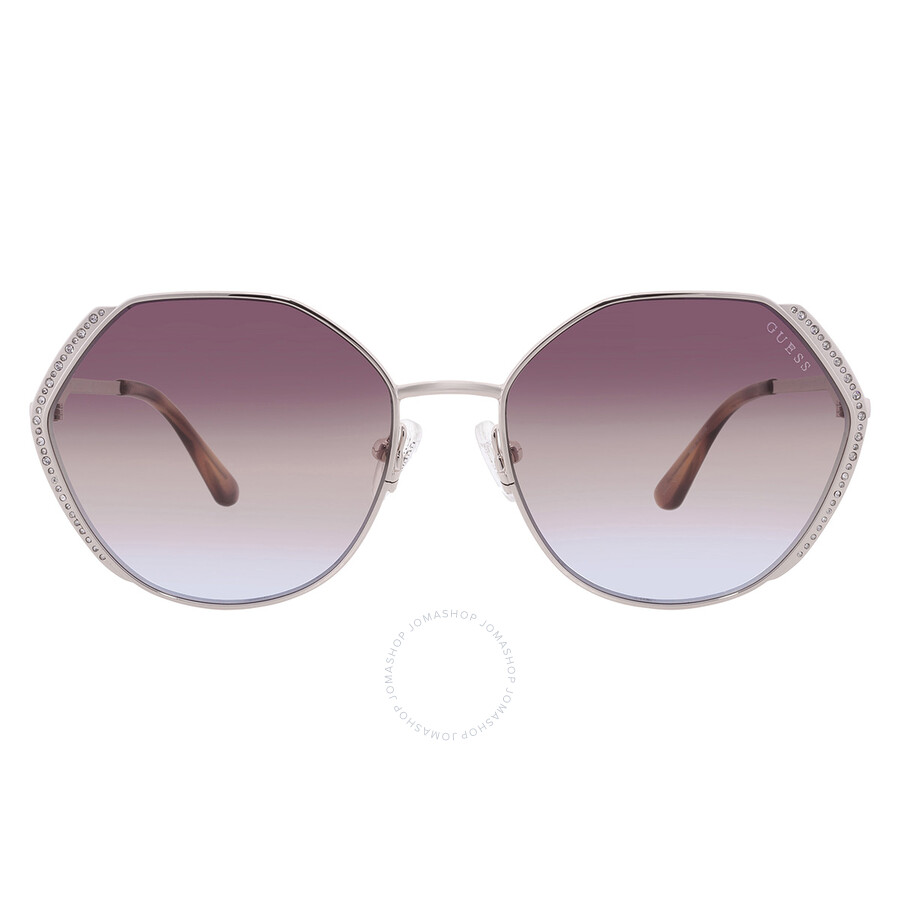 Guess Brown Gradient Geometric Ladies Sunglasses Gu7842-s 33f 58