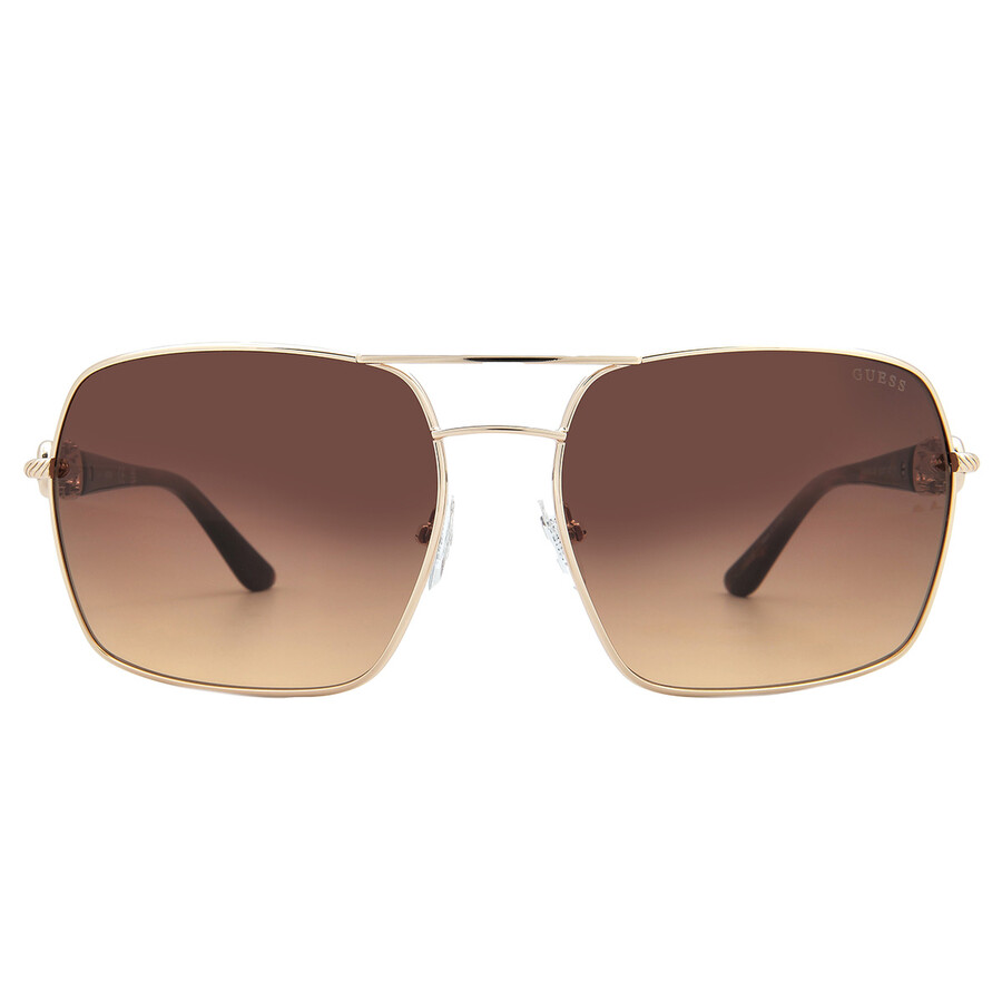 Guess Brown Gradient Navigator Ladies Sunglasses Gu00159 33f 63