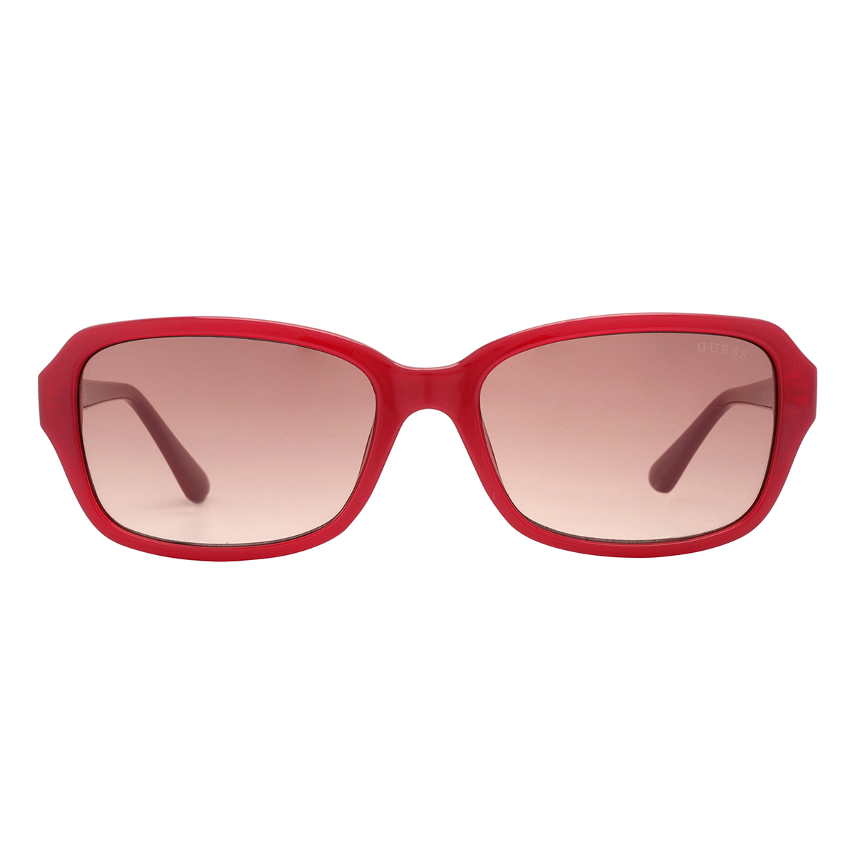 GUESS GU7595-66F-56  Sunglasses Size 56mm 145mm 17mm RED Guess GU7595 66F Matte Red Plastic Square Sunglasses Frame  main image 2
