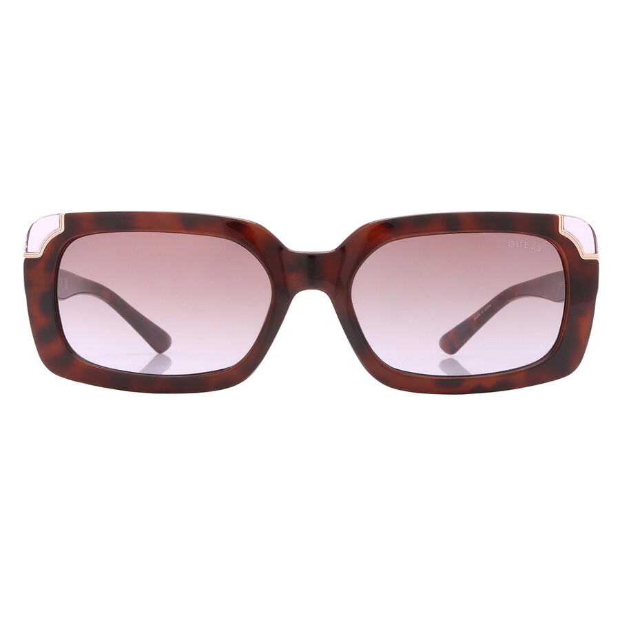 Guess Brown Gradient Rectangular Ladies Sunglasses GU7841 52F 59  