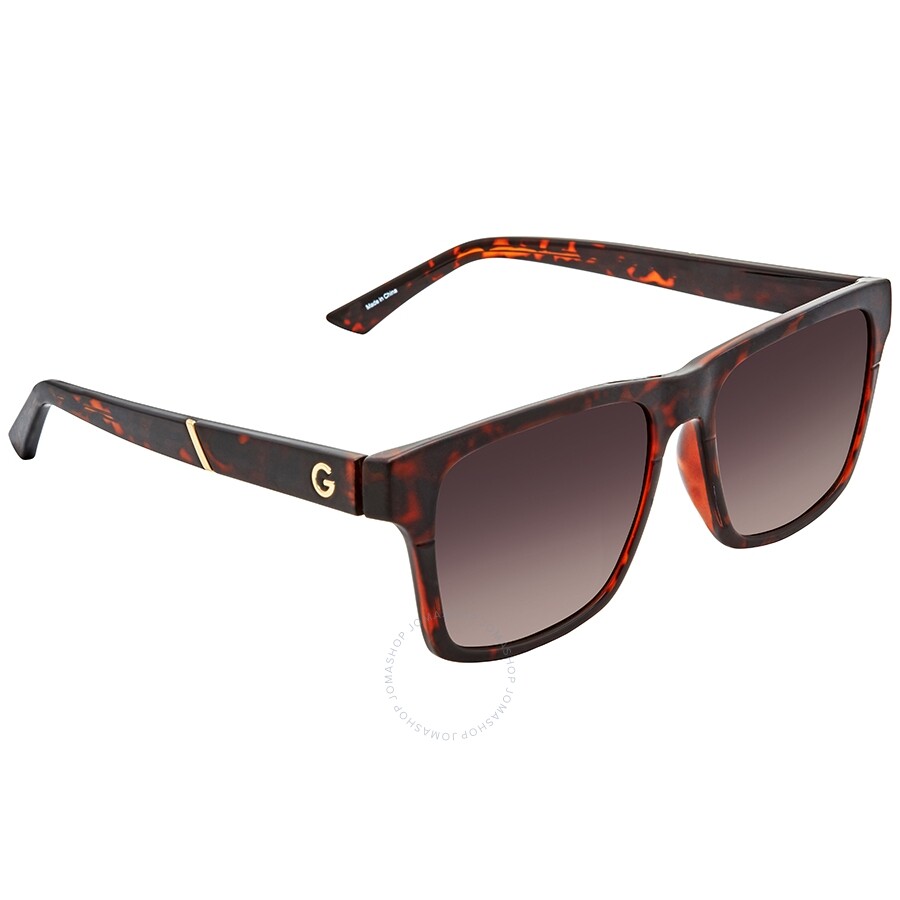 Guess Brown Rectangular Men's Sunglasses GG213452F56 664689933686