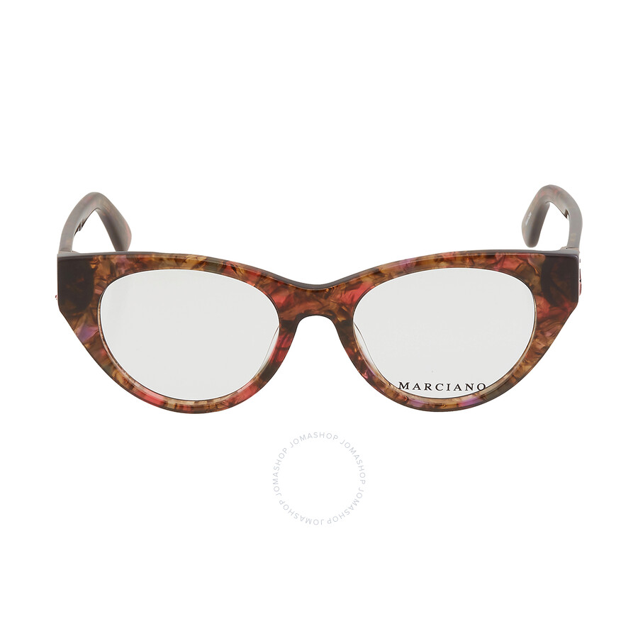 Guess By Marciano Demo Cat Eye Ladies Eyeglasses Gm0362-s 074 49 In Ink / Pink