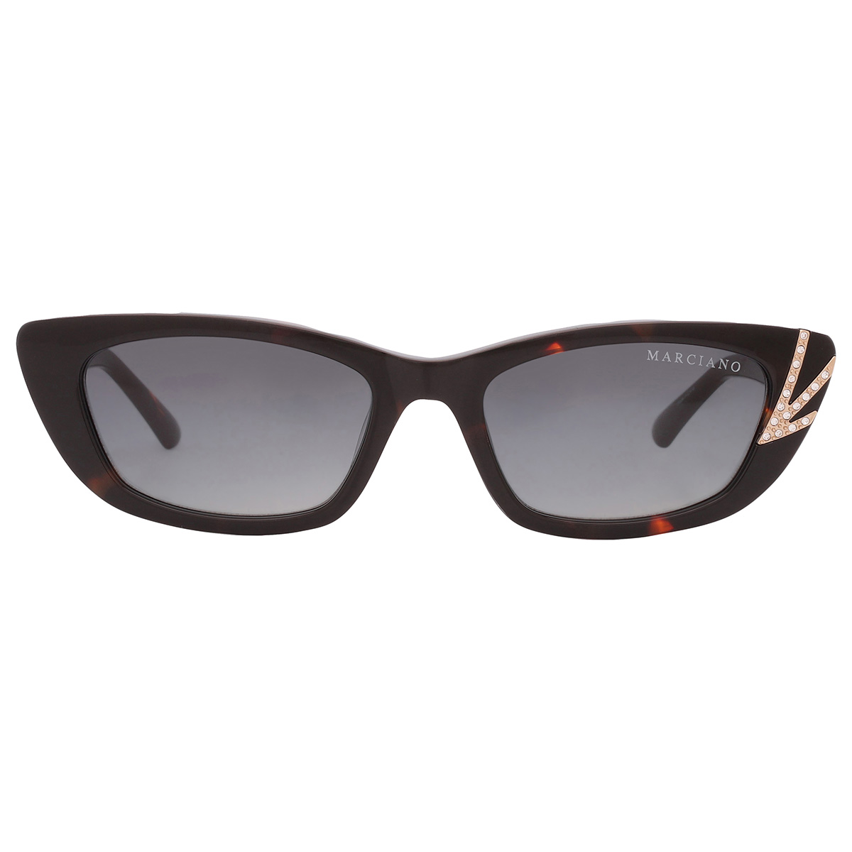 Guess By Marciano Gradient Green Rectangular Ladies Sunglasses 