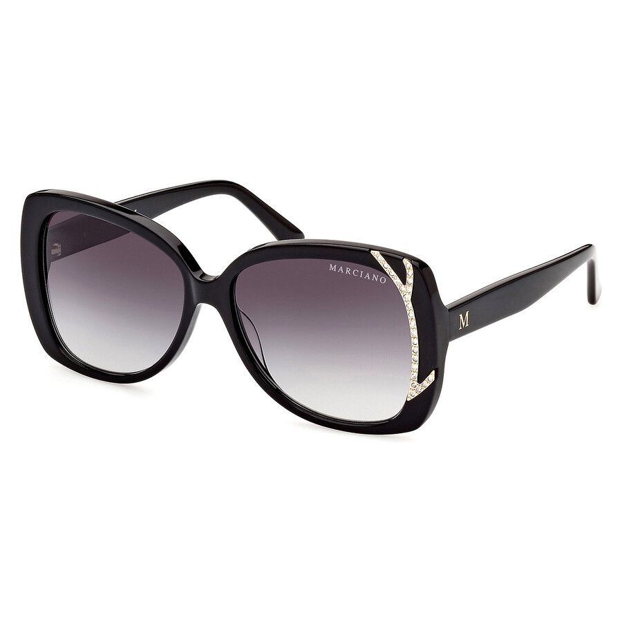 Guess By Marciano Smoke Gradient Butterfly Ladies Sunglasses