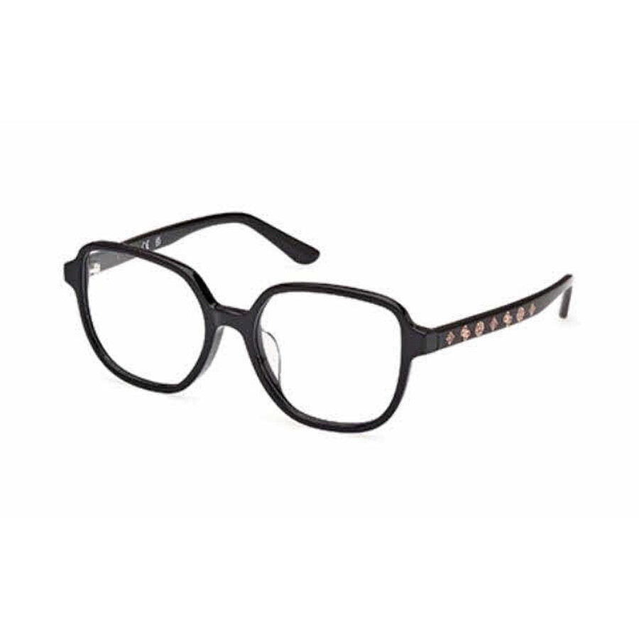 Guess Demo Square Ladies Eyeglasses Gu50154-d 001 52 In Black