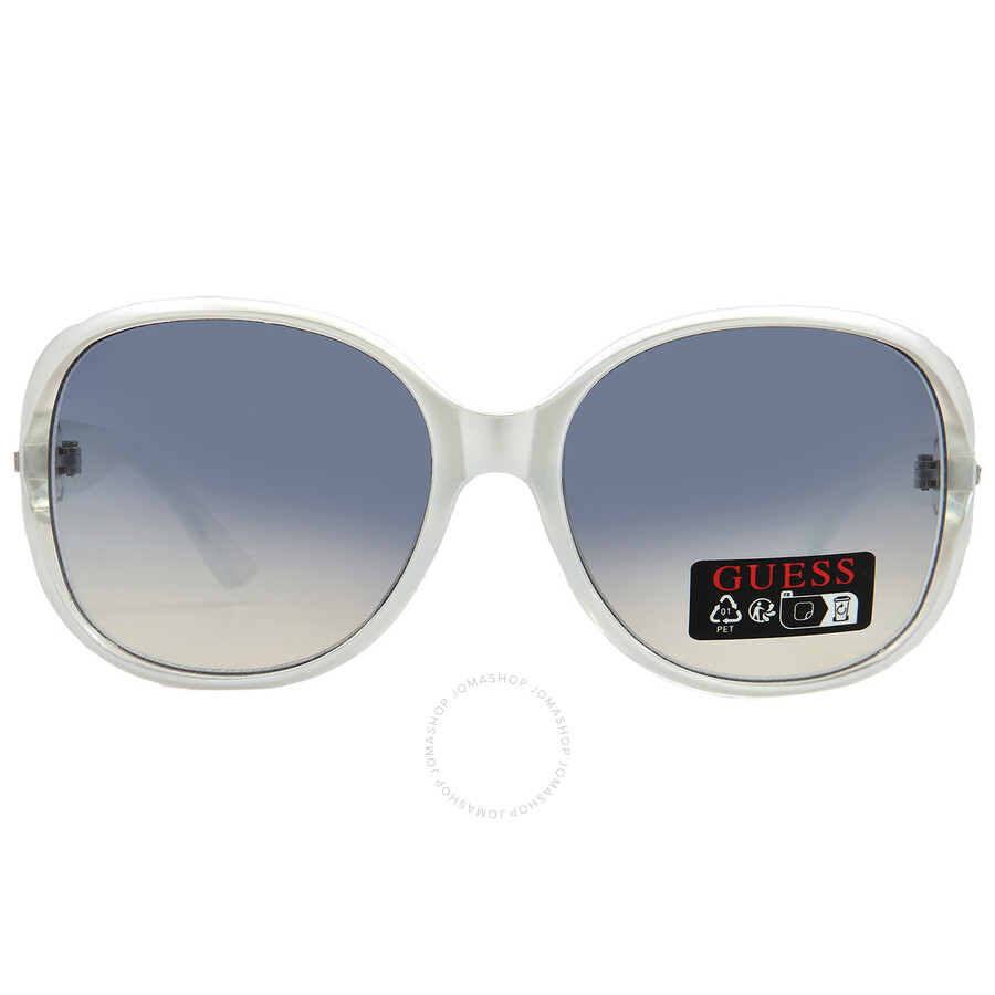 Guess Factory Blue Gradient Square Ladies Sunglasses Go00010 21w 58
