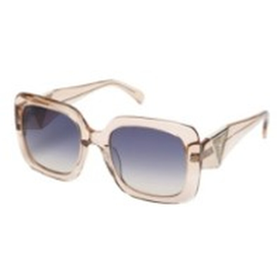 Guess Factory Blue Gradient Square Ladies Sunglasses Go00046 45w 55 In Gray