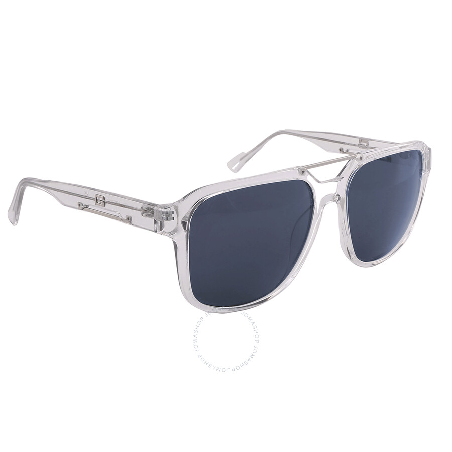 Guess Factory Blue Mirror Square Men's Sunglasses Gf5078 26x 59 In Blue