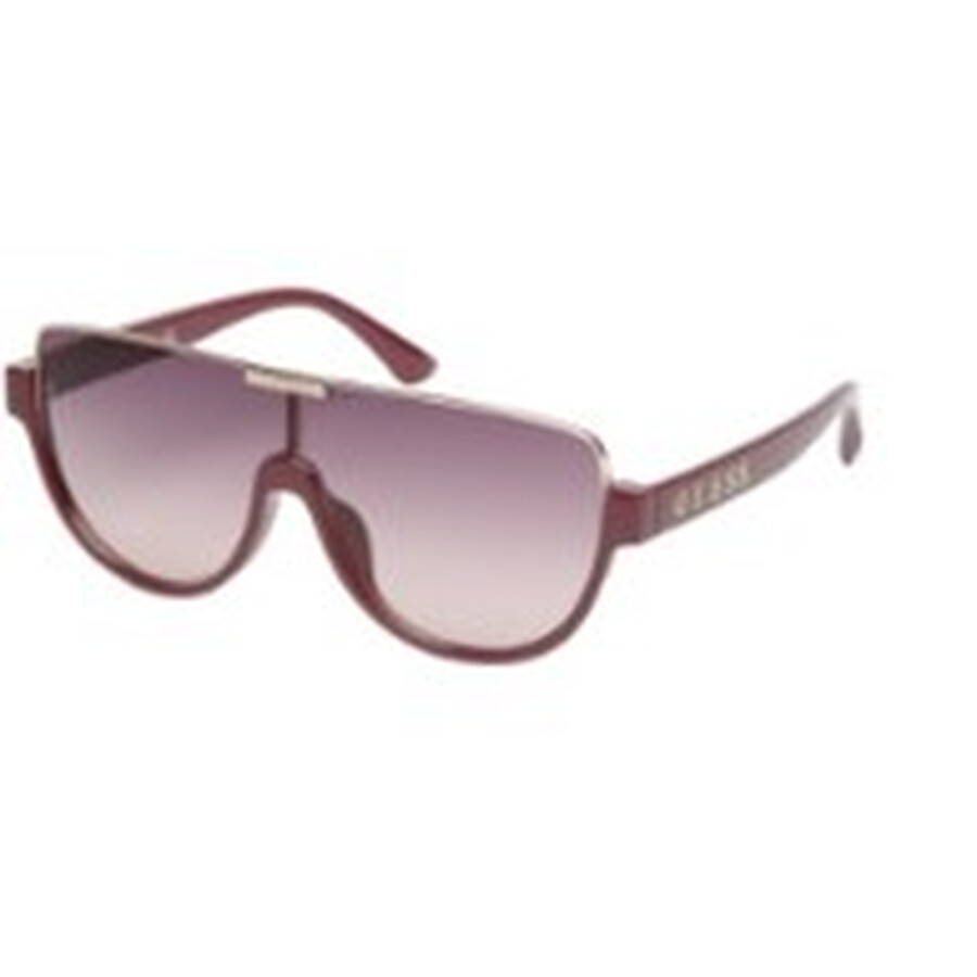 Guess Factory Bordeaux Gradient Shield Ladies Sunglasses Go00033 74t 00 In Brown