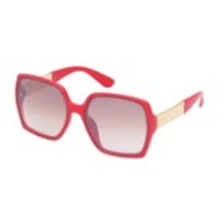 Guess Factory Brown Gradient Square Ladies Sunglasses Go00031 66f 62 In Burgundy