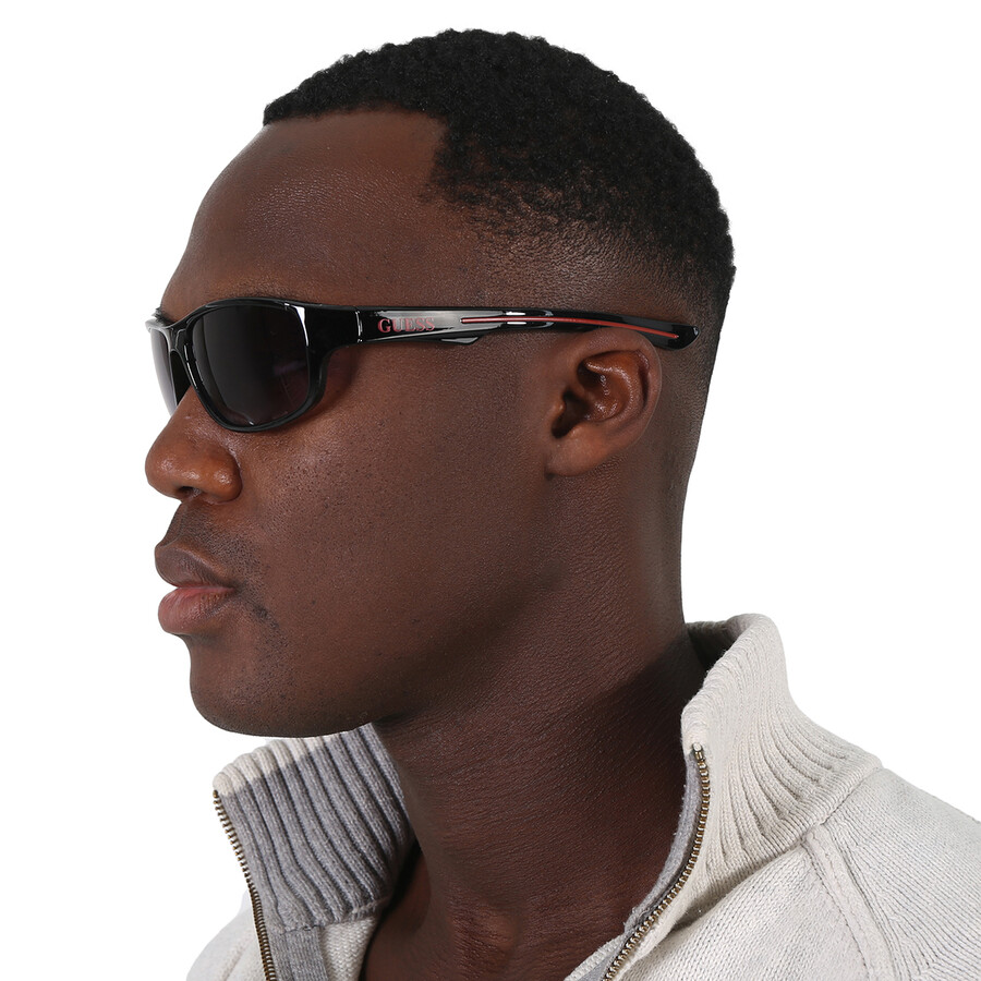 Guess Factory Grey Gradient Rectangular Unisex Sunglasses Gf0210 01b 62 In Grey