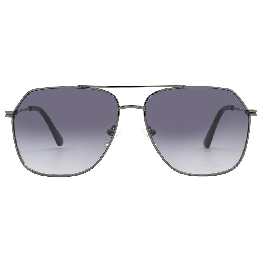 Guess Factory Smoke Gradient Navigator Men's Sunglasses Gf5079 08b 61 In Gray