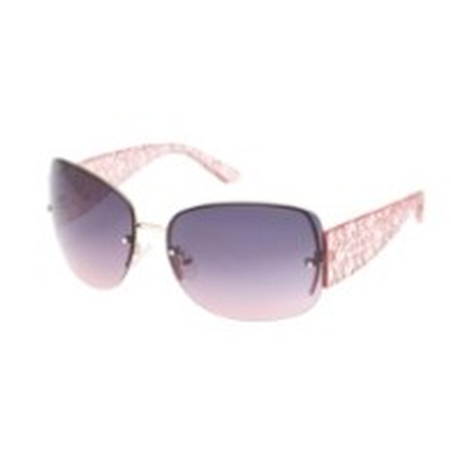 Guess Factory Smoke Gradient Rectangular Ladies Sunglasses Go00034 28b 65 In Pink