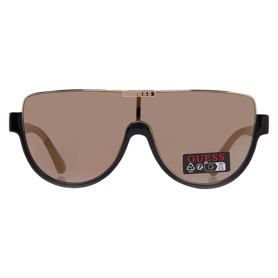 Guess Factory Smoke Mirror Shield Ladies Sunglasses GO00033 01C 00