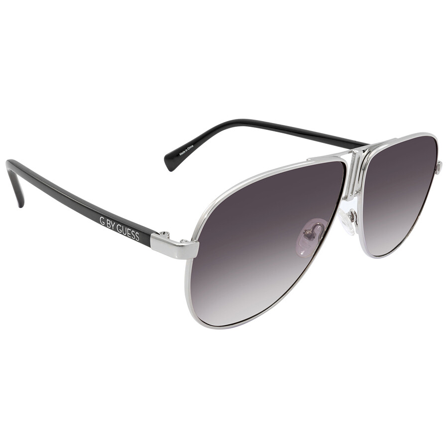 Shop Guess Grey Gradient Pilot Unisex Sunglasses Gg2148 10b 61