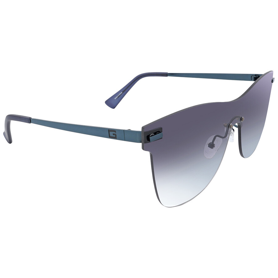 Guess Factory Grey Gradient Shield Men's Sunglasses Gf0186 91w 00 In Grey