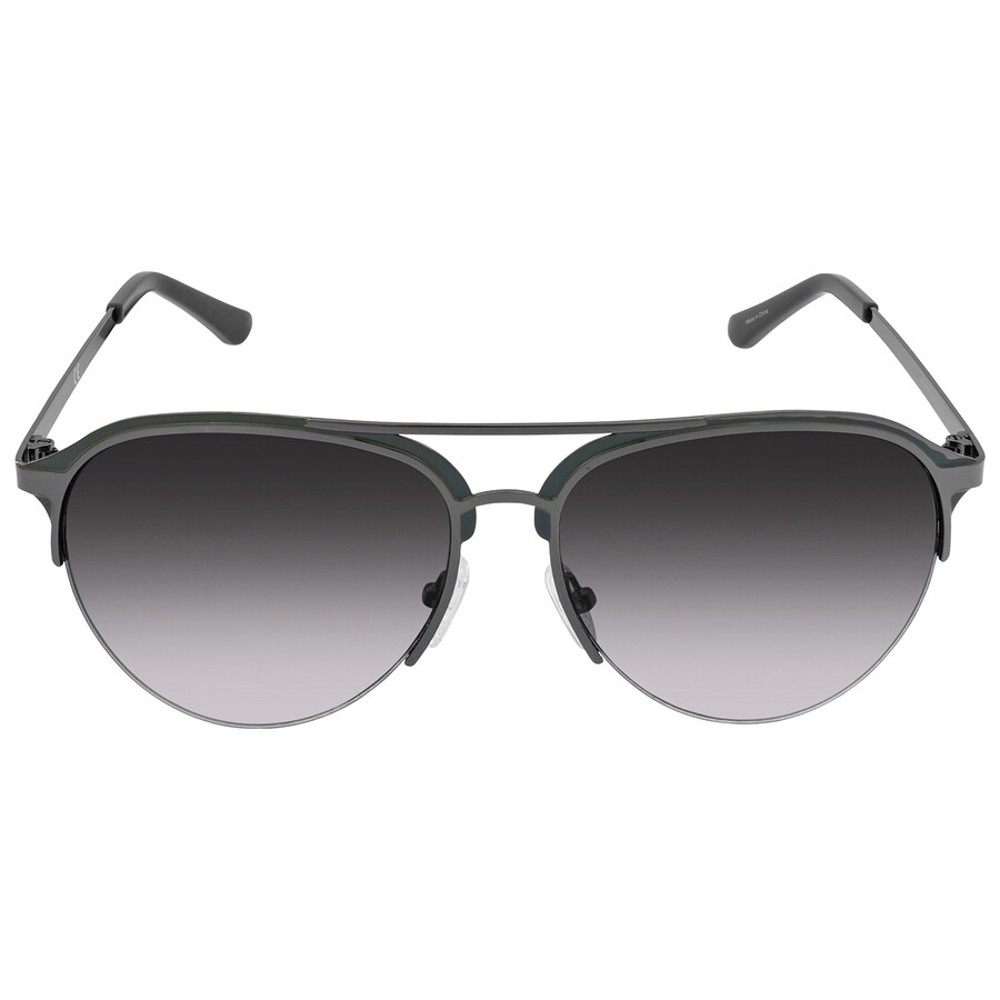 Guess Grey Pilot Men's Sunglasses Gg2154 08p 60 In Grey / Gun Metal / Gunmetal