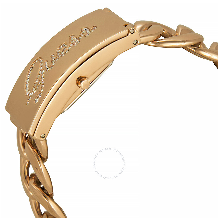 Guess Id Bracelet Rose Dial Gold Tone Las Watch U0321l3 Guess Id Bracelet Rose Dial Gold Tone Las Watch U0321l3