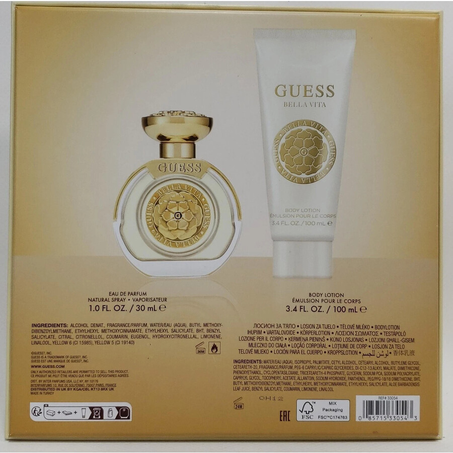 Guess Ladies Bella Vita Gift Set Fragrances 085715330543