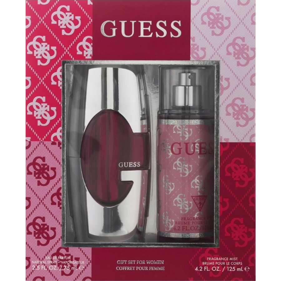 Guess Ladies Pink Gift Set Fragrances 085715330635