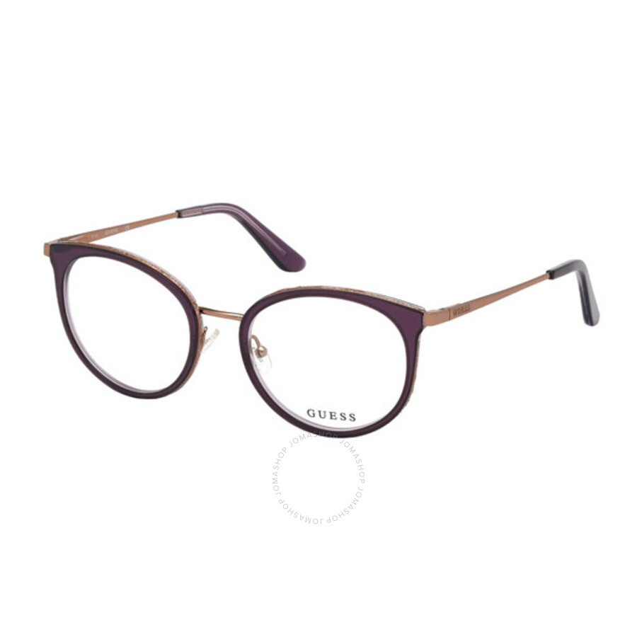 Guess Ladies Purple Round Eyeglass Frames GU270708351 889214012388