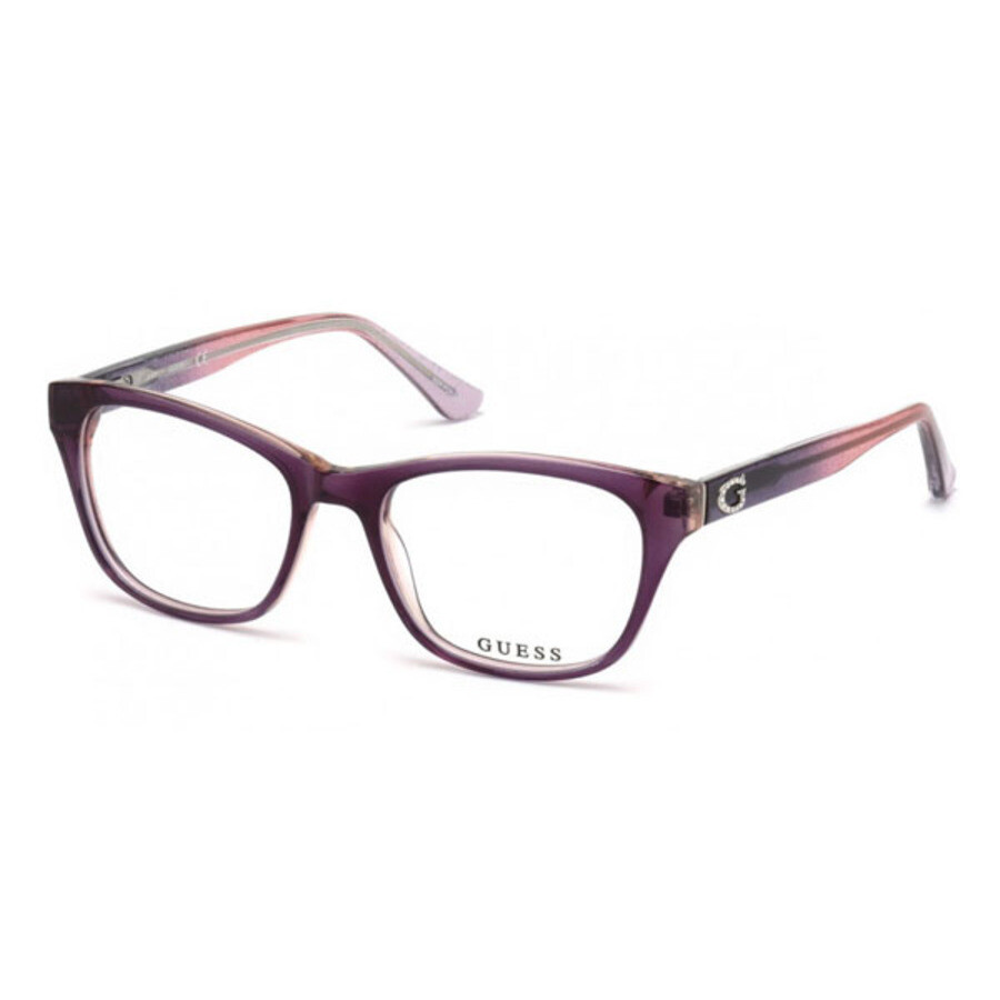 guess purple eyeglass frames