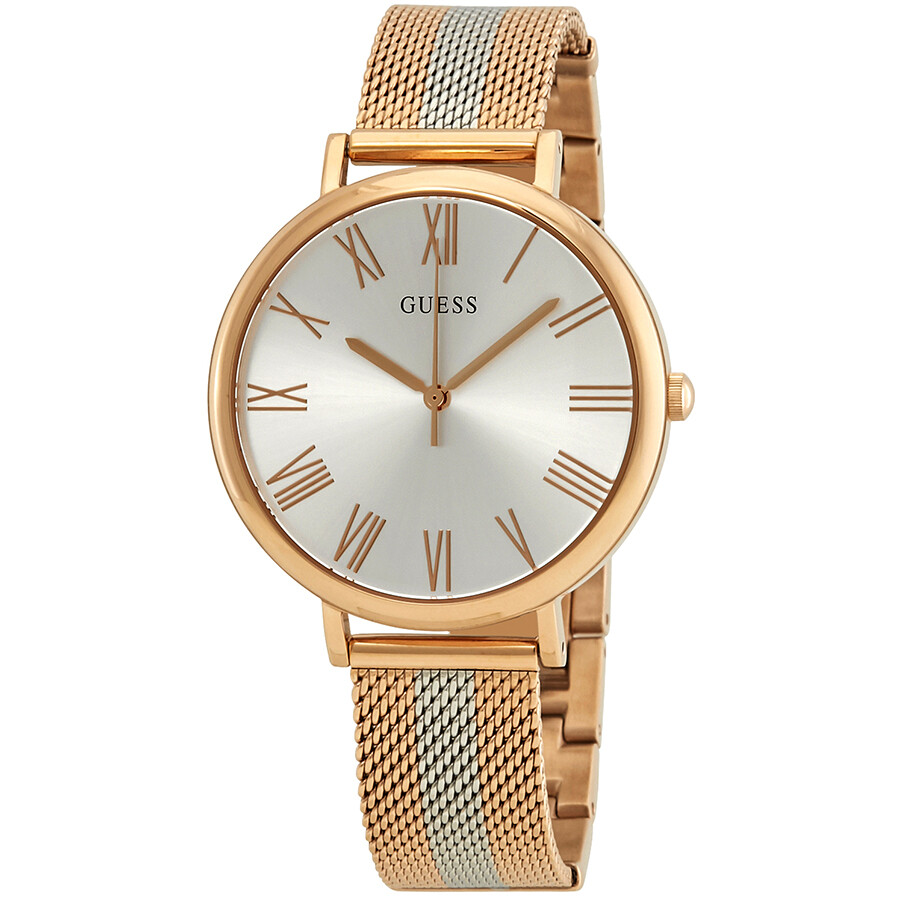 Guess Lenox Quartz Silver Dial Ladies Watch U1155L4 Watches, Lenox