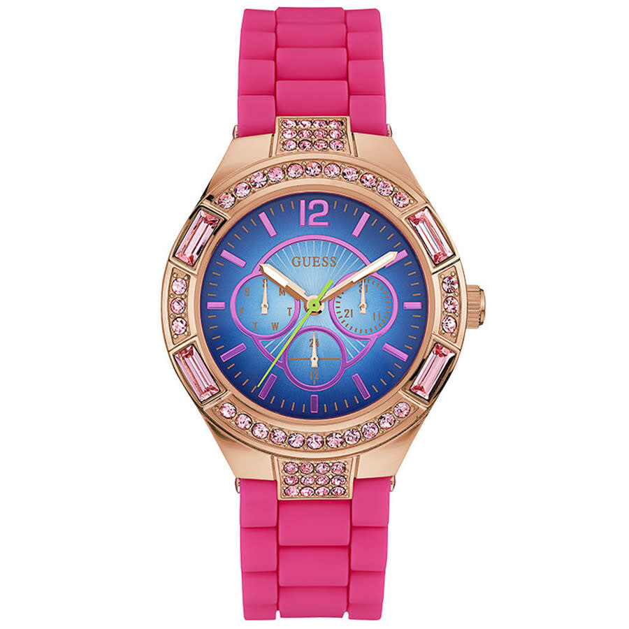 Guess Lollipop Quartz Rose Gold Dial Ladies Watch W0777L1