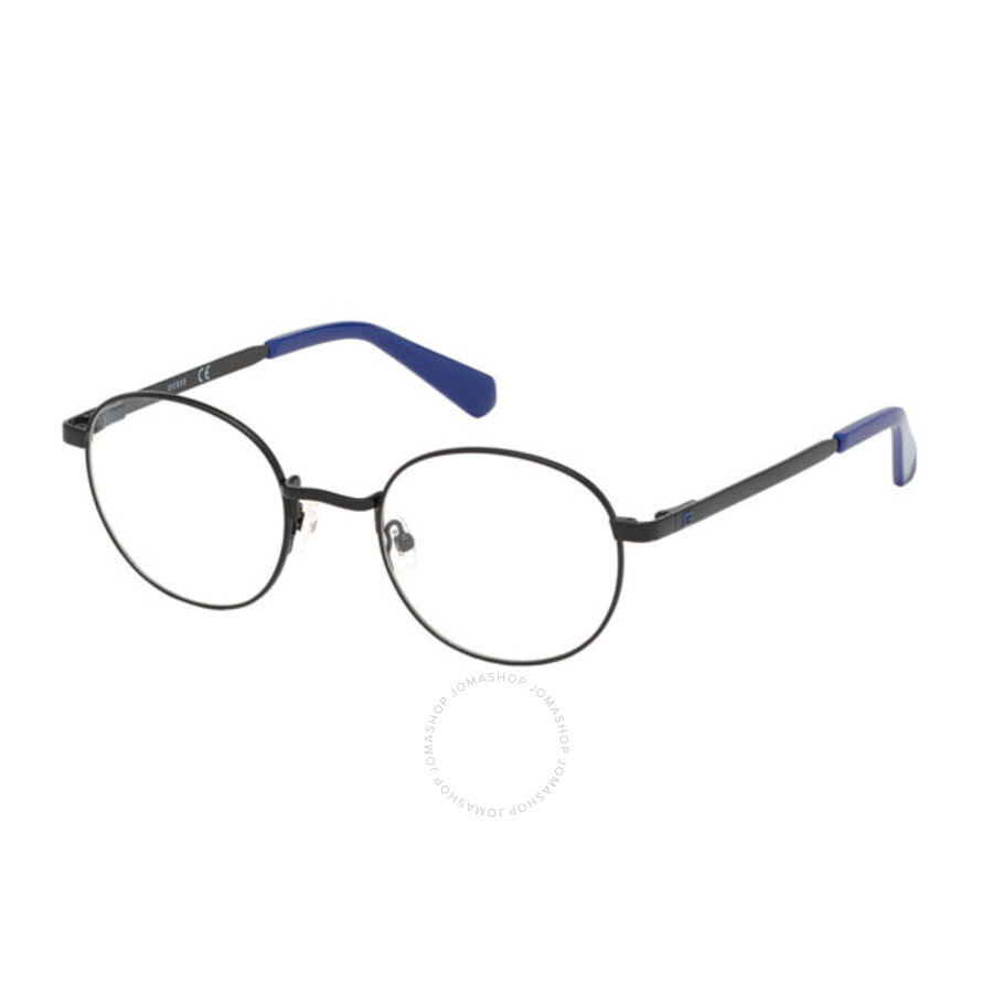 Guess Men's Black Round Eyeglass Frames GU196900548 889214043481