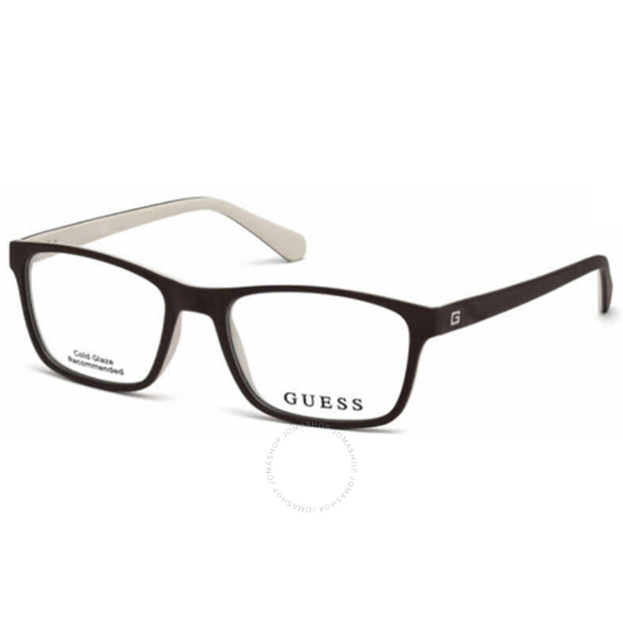 Guess Men's Brown Square Eyeglass Frames GU190804853 664689833917