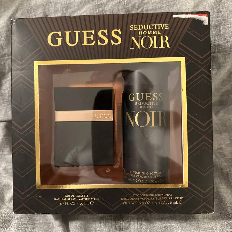 Guess Men's Seductive Homme Noir Gift Set Fragrances 085715329769