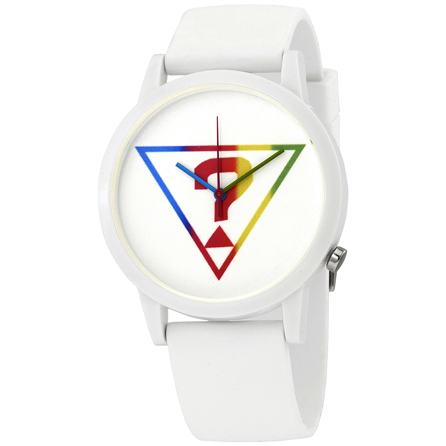 Guess Originals White Logo Quartz White Dial Ladies Watch  display picture 2