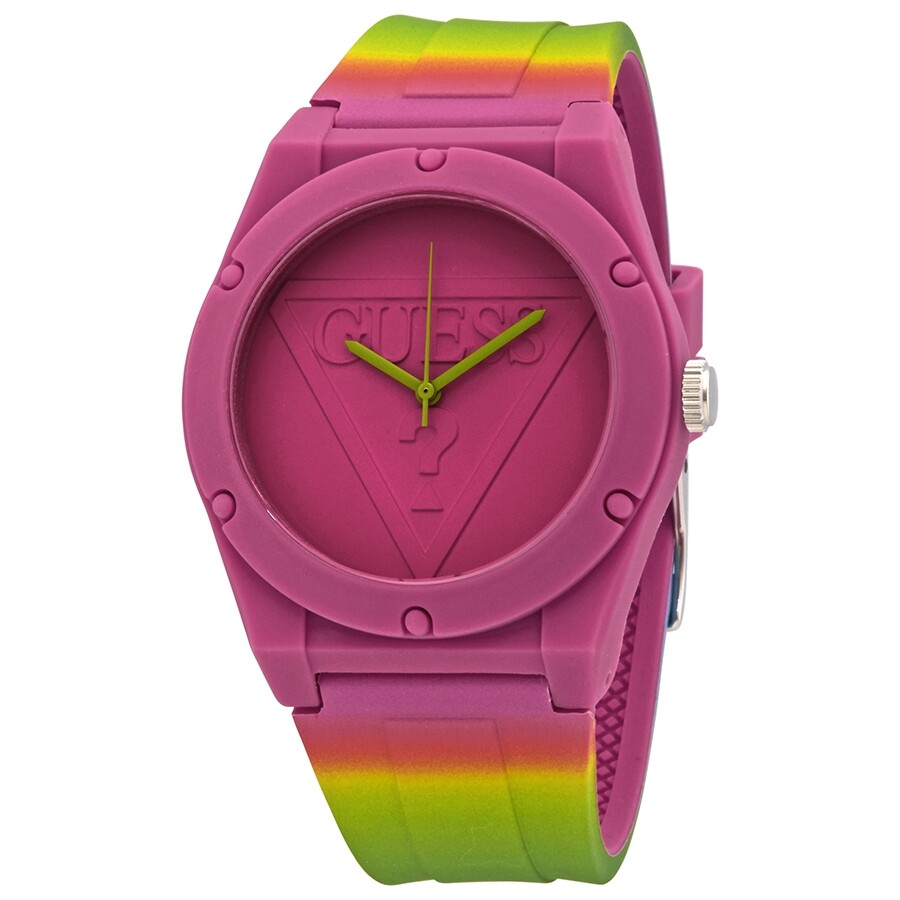 pink guess watch