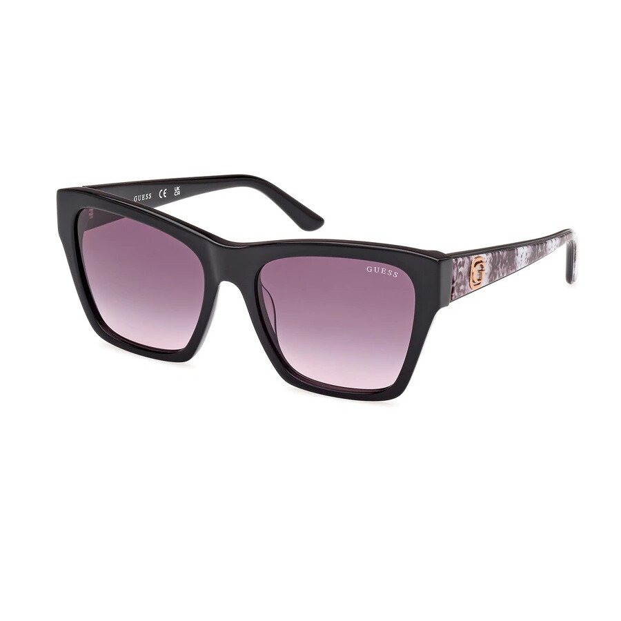 Guess Smoke Gradient Cat Eye Ladies Sunglasses Gu00113 01b 55 In Black