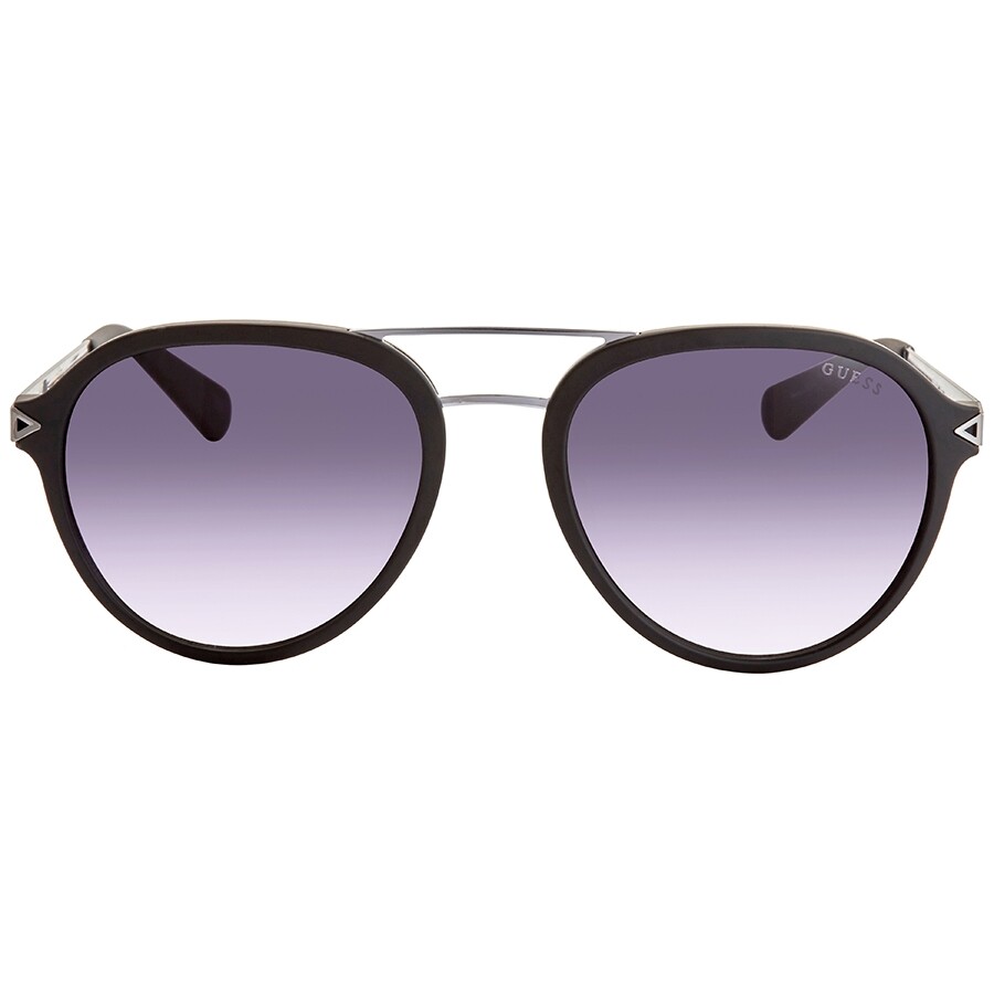 Guess Smoke Gradient Round Ladies Sunglasses GU692402B54 Guess