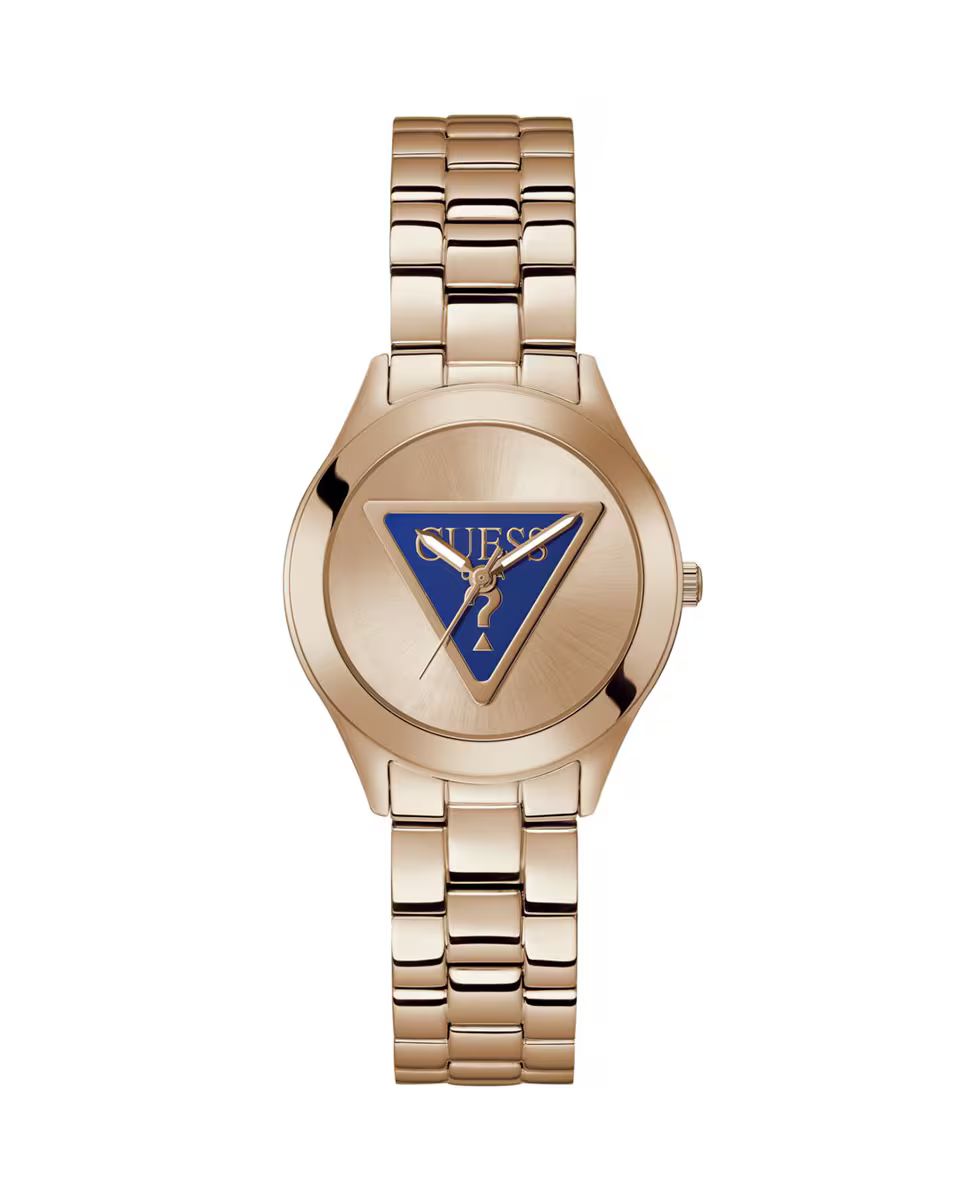 Guess Tri Plaque Rose Gold-tone Dial Ladies Watch GW0675L3