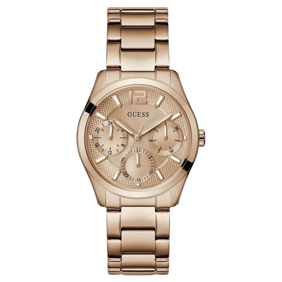 Guess Zoe Quartz Rose Gold Dial Ladies Watch GW0760L3