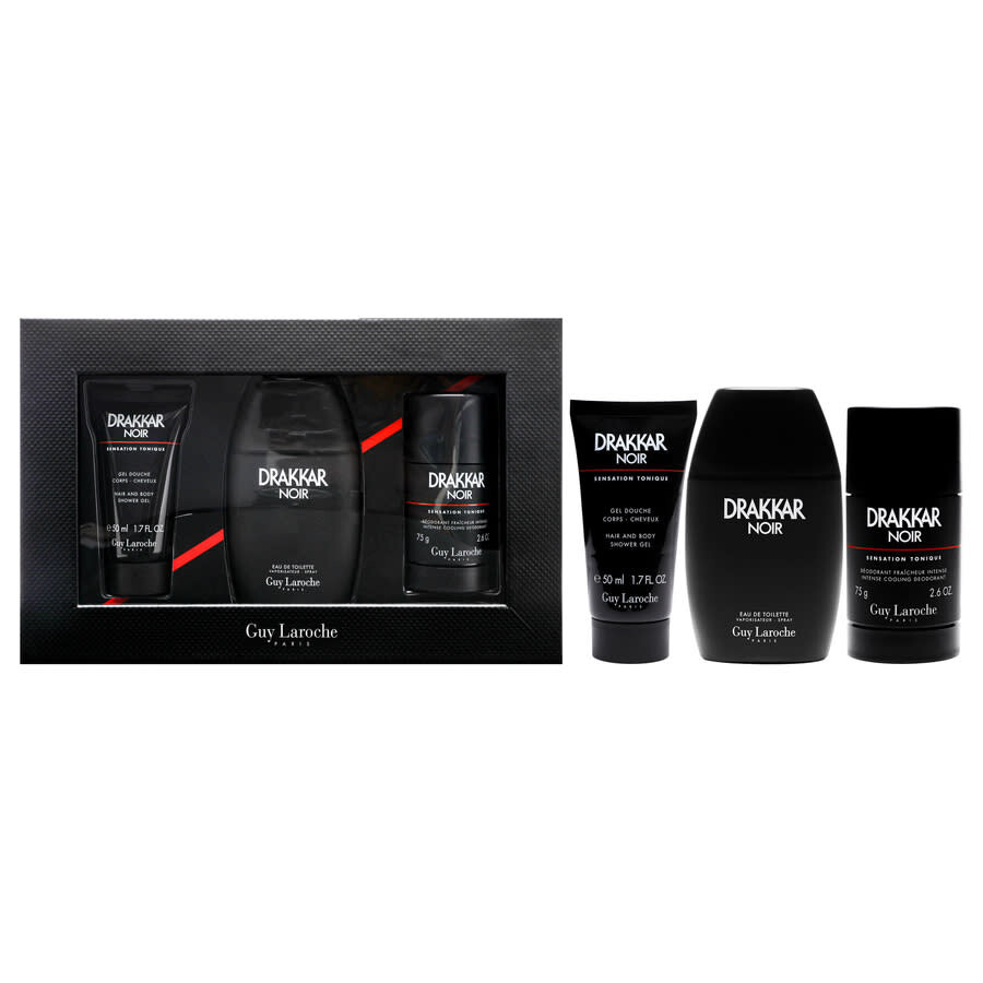 Guy Laroche Men's Drakkar Noir 2021 Gift Set Fragrances 5029726275450 In Black