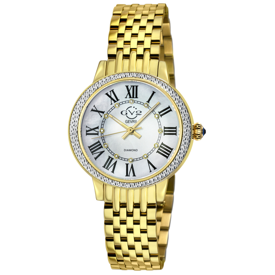 GV2 by Gevril Astor Iii Mother of Pearl Dial Quartz Ladies Watch 9152B