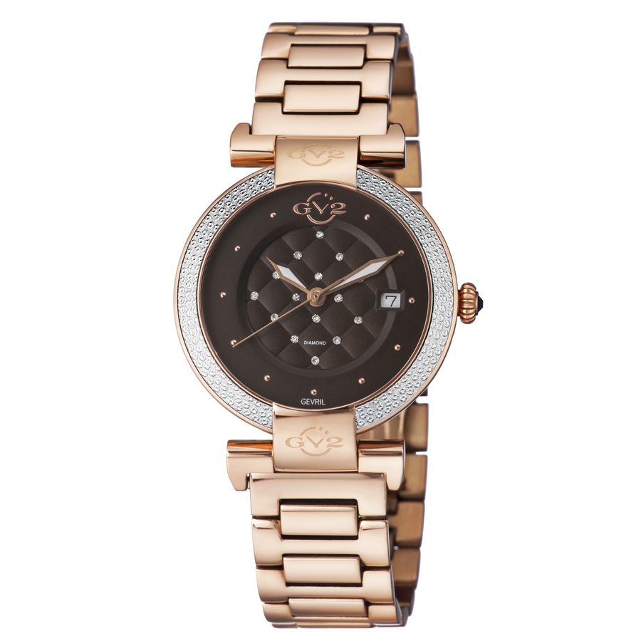 GV2 by Gevril Berletta Quartz Brown Dial Ladies Watch 1502.5