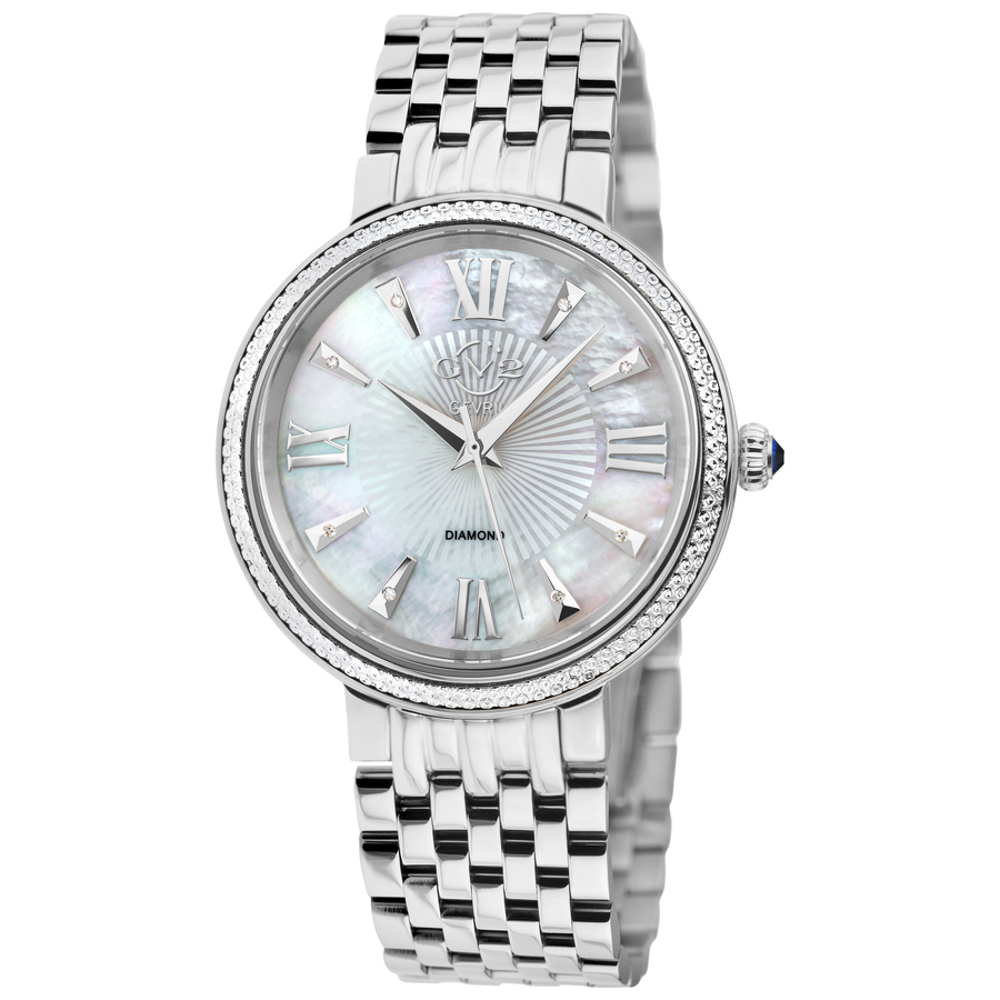 GV2 by Gevril Genoa Diamond Mother of Pearl Dial Ladies Watch 12530