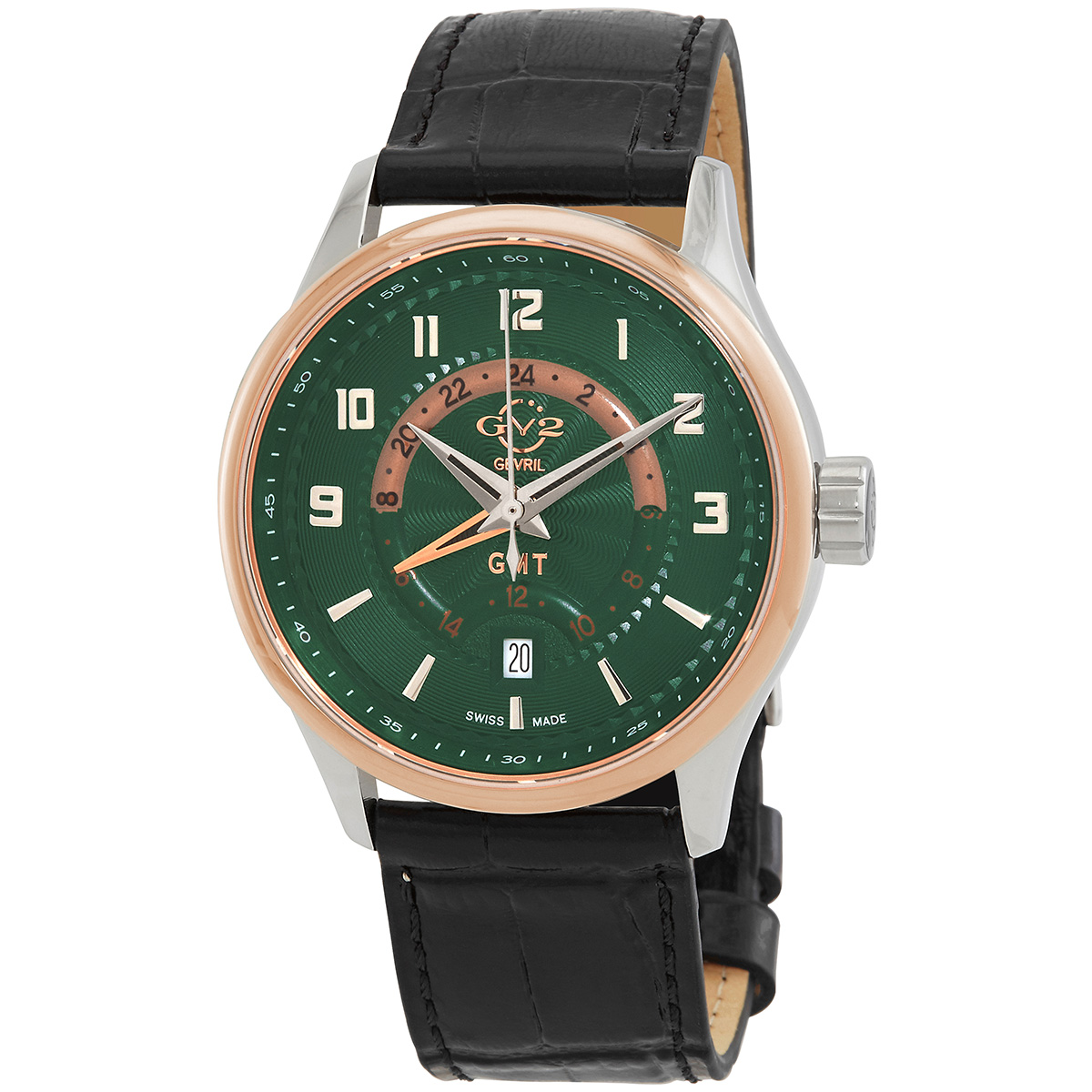 Gv2 By Gevril Giromondo Quartz Green Dial Men's Watch 42304