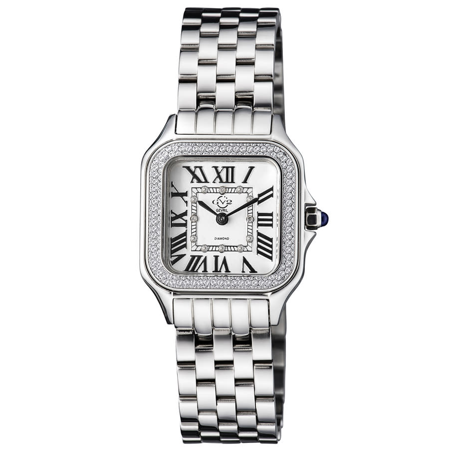Gv2 By Gevril Milan Quartz White Dial Ladies Watch 12110B
