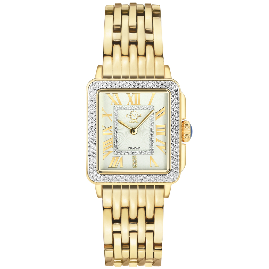GV2 by Gevril Padova Quartz Diamond White Dial Ladies Watch 12303B