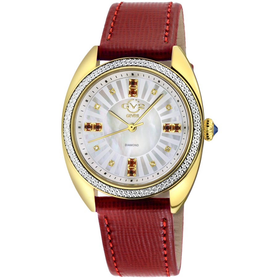 GV2 by Gevril Palermo Diamond Mother of Pearl Dial Ladies Watch 13102