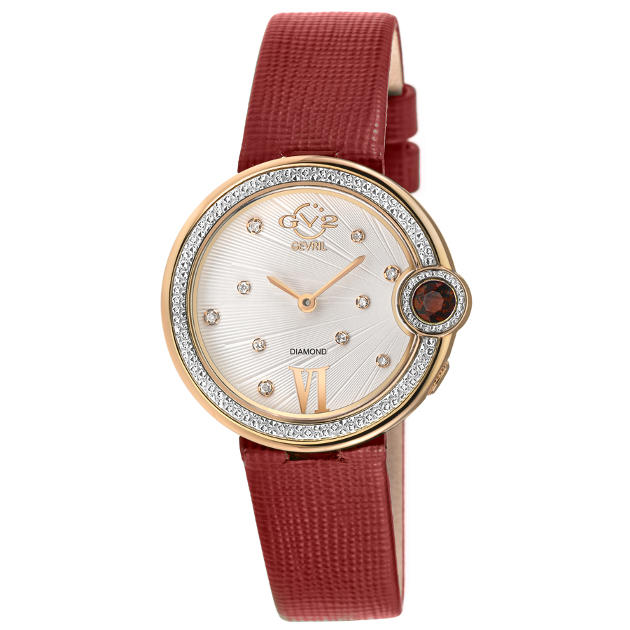 GV2 by Gevril Perugia White Dial Ladies Watch 14704