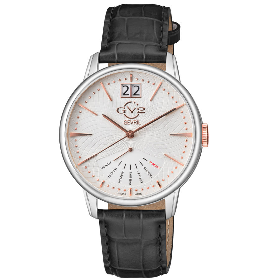 GV2 by Gevril Rovescio White Dial Men's Watch 56202